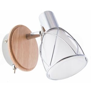 Kinkiet DECO LIGHT SPOT RUSTIC 1P styl nowoczesny metal,szkło,drewno |30 dni na zwrot|Darmowa wysyłka od 150 zł|rabaty w koszyku