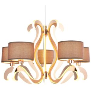 AMBROSIA 3 LAMPA WISZĄCA 5X40W E14 + 43,4W LED MIEDZIANY|30 dni na zwrot|Darmowa wysyłka od 150 zł|rabaty w koszyku