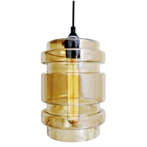 DECORADO LAMPA WISZĄCA 18 1X60W E27 KLOSZ BURSZTYNOWY + ŻARÓWKA|30 dni na zwrot|Darmowa wysyłka od 150 zł|rabaty w koszyku