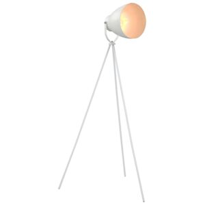 Biała lampa podłogowa z regulowanym kloszem - EX109-Vella