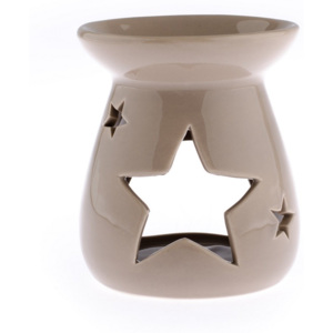 Ceramiczny kominek aromatyczny Gwiazda, brązowy