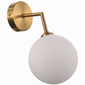 Kinkiet LAMPA ścienna DORADO LP-002/1W Light Prestige loftowa OPRAWA szklana kula złota biała