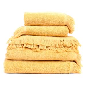 Zestaw 6 żółtych ręczników i 2 ręczników kąpielowych Casa Di Bassi Sun
