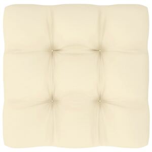 Poduszka na sofę z palet, kremowa, 70x70x12 cm