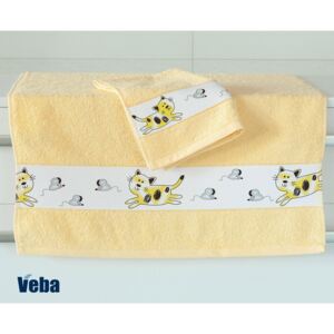 Dziecięcy ręcznik plażowy Nora Myszy jasnożółty żółty