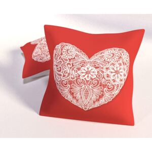 Poduszka dekoracyjna Hearts czerwony