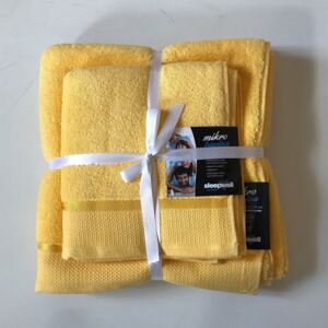 Prezentowy komplet ręczników z mikrobawełny - żółty żółty