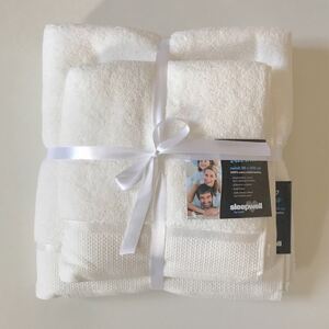 Prezentowy komplet ręczników mikrobawełna ecru biały
