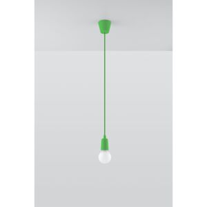 SOLLUX Gustowna Lampa Wisząca DIEGO 1 Zielona Pojedynczy Zwis Oświetlenie Sufitowe LED