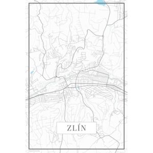 Mapa Zlin white