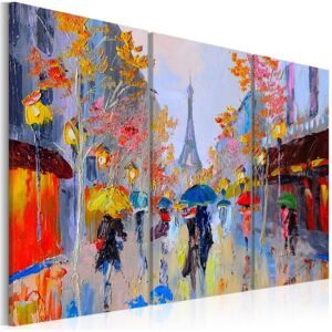 Obraz ręcznie malowany - Deszczowy Paryż