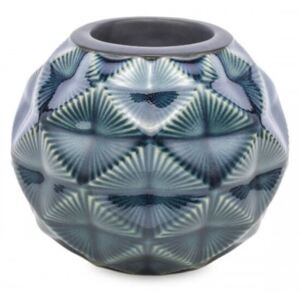 Świecznik ceramiczny 10 x 11,5 x 11,5 cm (granatowy)
