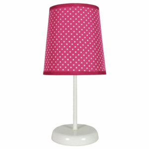 Lampka biurkowa Gala 1 x 40 W / E14 różowa w kropki