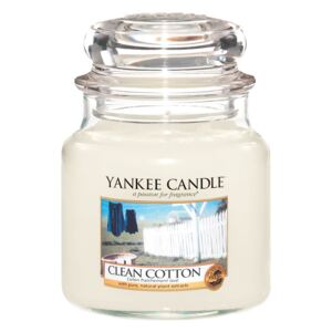 Yankee Candle świeczka Clean Cotton średnia biały