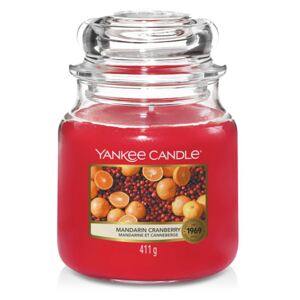 Świeczka Yankee Candle Mandarin Cranberry średnia czerwony