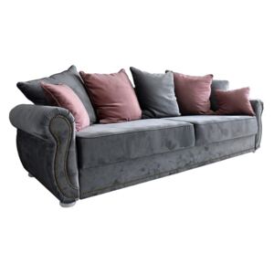 Elegancka sofa 3-osobowa BONA w angielskim stylu z funkcją spania i pojemnikiem na pościel