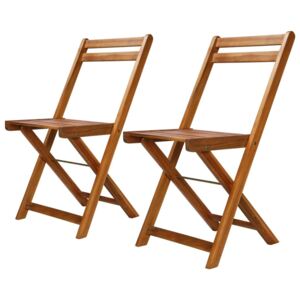 Krzesła bistro, 2 szt., lite drewno akacjowe, 40 x 51 x 80 cm