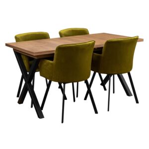 Stół LOFT z krzesłami do salonu Y050