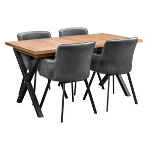 Stół LOFT z krzesłami do salonu Y070