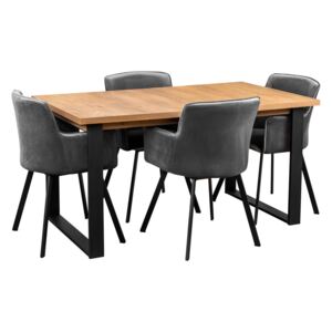 Stół LOFT z krzesłami do salonu Y071