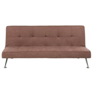 Sofa z funkcją spania brązowa - kanapa rozkładana - wersalka - HASLE