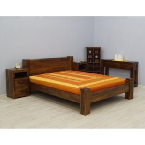 Łóżko kolonialne indyjskie lite drewno palisander indyjski nowoczesne