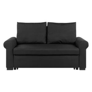 Sofa rozkładana czarna SILDA