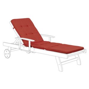 Poduszka na leżak ogrodowy czerwona TOSCANA/JAVA II