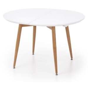 SELSEY Stół rozkładany Lerma 120-200x100 cm biały - dąb miodowy