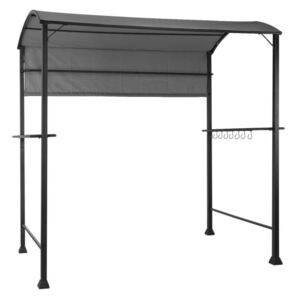 Blumfeldt Steakhouse daszek do grilla 220x215x140cm PE 180 g/m² materiał zmniejszajacy palność stal szary