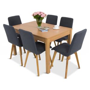 Komplet stół i 6 krzeseł skandynawskich Meblobranie Ar P 6