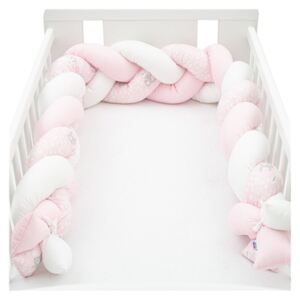 Ochraniacz do łóżeczka warkocz New Baby Króliczki różowy