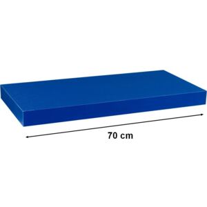 Półka ścienna STILISTA Volato wolnowisząca niebieska, 70 cm