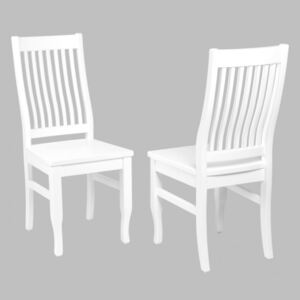 Komplet 2 krzeseł GUERANDE - Biała sosna