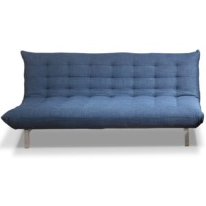 3-osobowa kanapa z prostym mechanizmem rozkładania z tkaniny HORNET - Kolor: niebieski