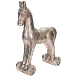 Figurka ceramiczna koń na kółkach 49 cm