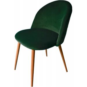 Krzesło welurowe velvet aksamit butelkowa zieleń