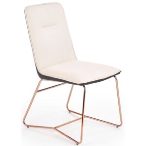 Krzesło w stylu glamour Malibu - kremowy + popielaty