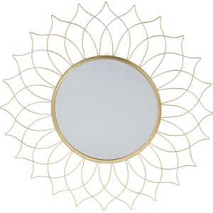 Okrągłe dekoracyjne lustro glamour Maos - złote