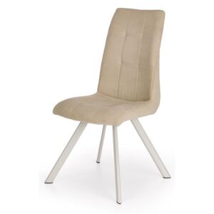 Beżowe tapicerowane krzesło K241