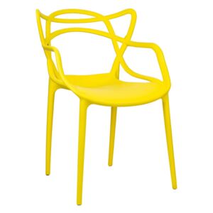 Krzesło plastikowe żółte Modesto Hilo