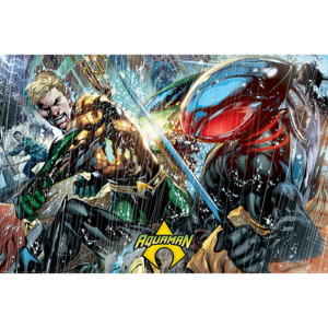 Plakat, Obraz Aquaman - Atlantean Punch, (91,5 x 61 cm)