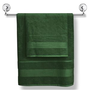Ciemnozielony ręcznik bambusowy Moreno zielony