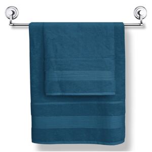 Granatowy ręcznik bambusowy Moreno niebieski