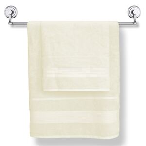 Bambusowy ręcznik Moreno kremowy biały