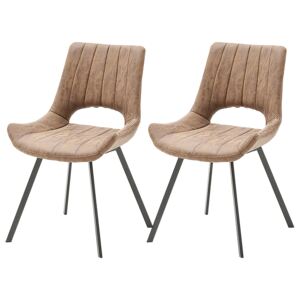 SELSEY Zestaw dwóch krzeseł tapicerowanych Gloriosa cappuccino