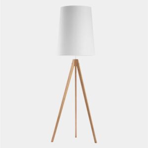 TK Lighting Floor lamp WALZ 1xE27/25W/230V white/wood TK5047