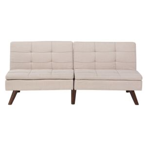 Sofa z funkcją spania beżowa - kanapa rozkładana - wersalka - RONNE
