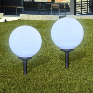 Zewnętrzne lampy solarne LED w kształcie kuli, 30 cm, 2 szt