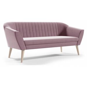 Tapicerowana sofa do salonu PIRS 3 - róż / R62